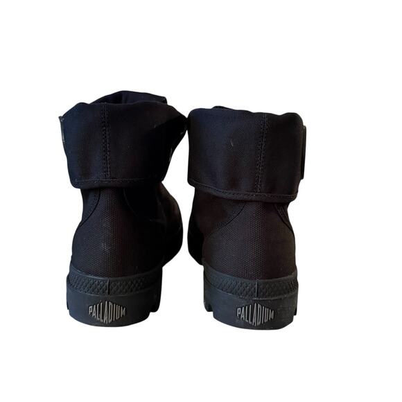 NWT & Box Palladium Men’s Baggy Black High Top Canvas Shoe Size 10 - Picture 10 of 10